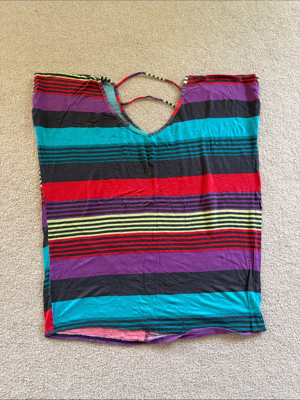 Xhilaration Multicolor Striped Tunic